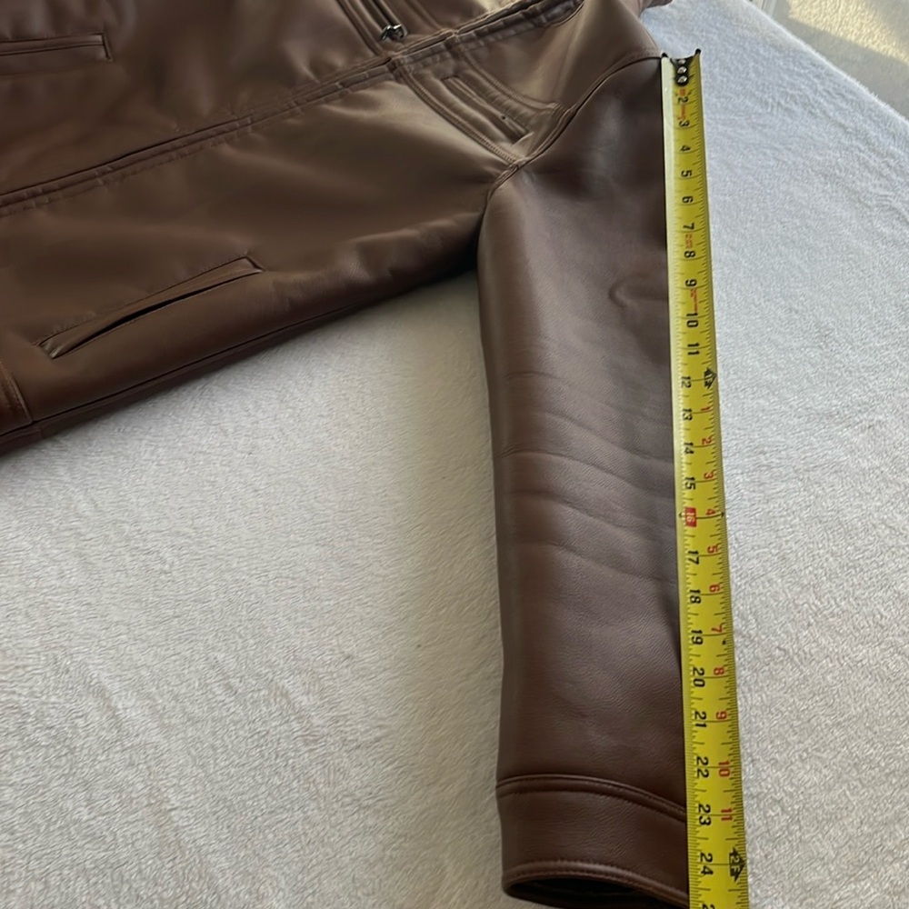 Lined Faux Leather Jacket - Picture 10 of 10